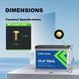 KeepKnow 24V 100Ah Lithium Battery
