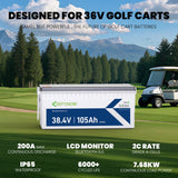KeepKnow 36V 105Ah Lithium LiFePO4 Golf Cart Battery