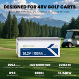 KeepKnow 48V 100Ah LiFePO4 Lithium LiFePO4 Golf Cart Battery