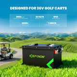 KeepKnow 36V 105Ah Lithium (LiFePO4) Golf Cart Battery, 200A BMS