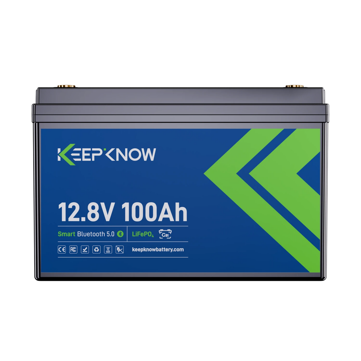 KeepKnow 12V 100Ah Lithium Battery (Black)