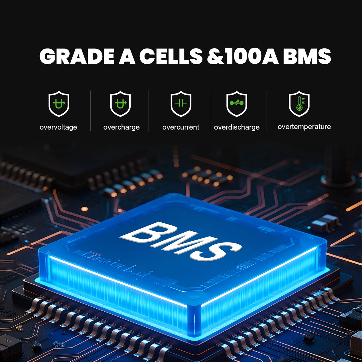 KeepKnow 12V 100Ah Lithium Battery (Black)