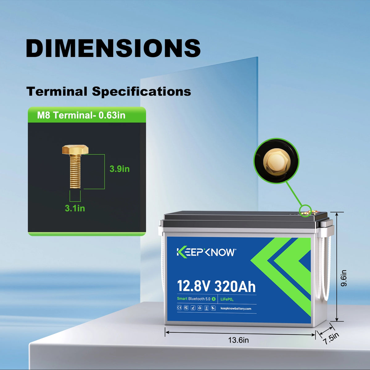 KeepKnow 12V 320Ah Lithium Battery