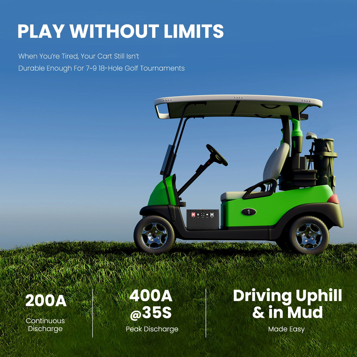 KeepKnow 48V 105Ah (Mini) Lithium (LiFePO4) Golf Cart Battery