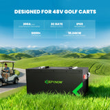 KeepKnow 48V 150Ah Lithium (LiFePO4) Golf Cart Battery, 200A BMS