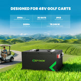 KeepKnow 48V 72Ah Lithium (LiFePO4) Golf Cart Battery, 200A BMS