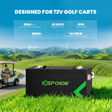 KeepKnow 72V 105Ah Lithium (LiFePO4) Golf Cart Battery, 200A BMS
