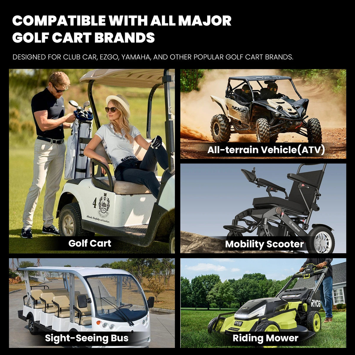 KeepKnow 72V 105Ah Lithium (LiFePO4) Golf Cart Battery, 200A BMS