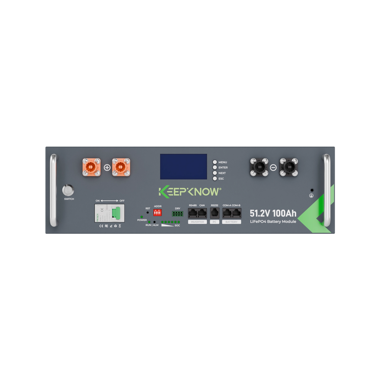 KeepKnow  48V(51.2V)100Ah Server Rack LiFePO4 Battery with CAN/RS485 Communication