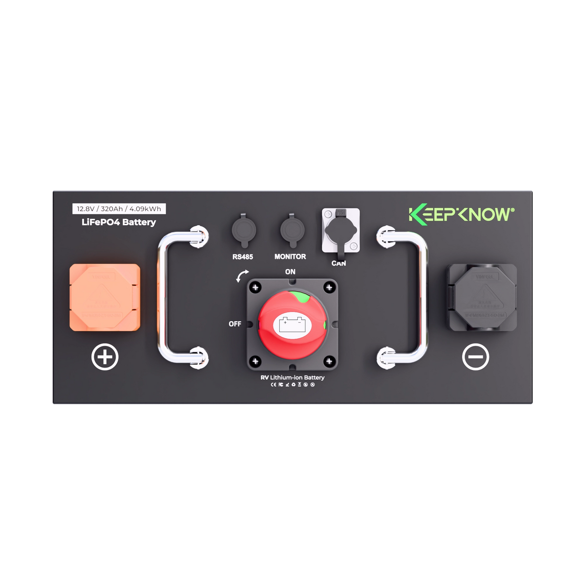 KeepKnow 12V 320Ah Deep Cycle LiFePO4 Lithium RV Battery